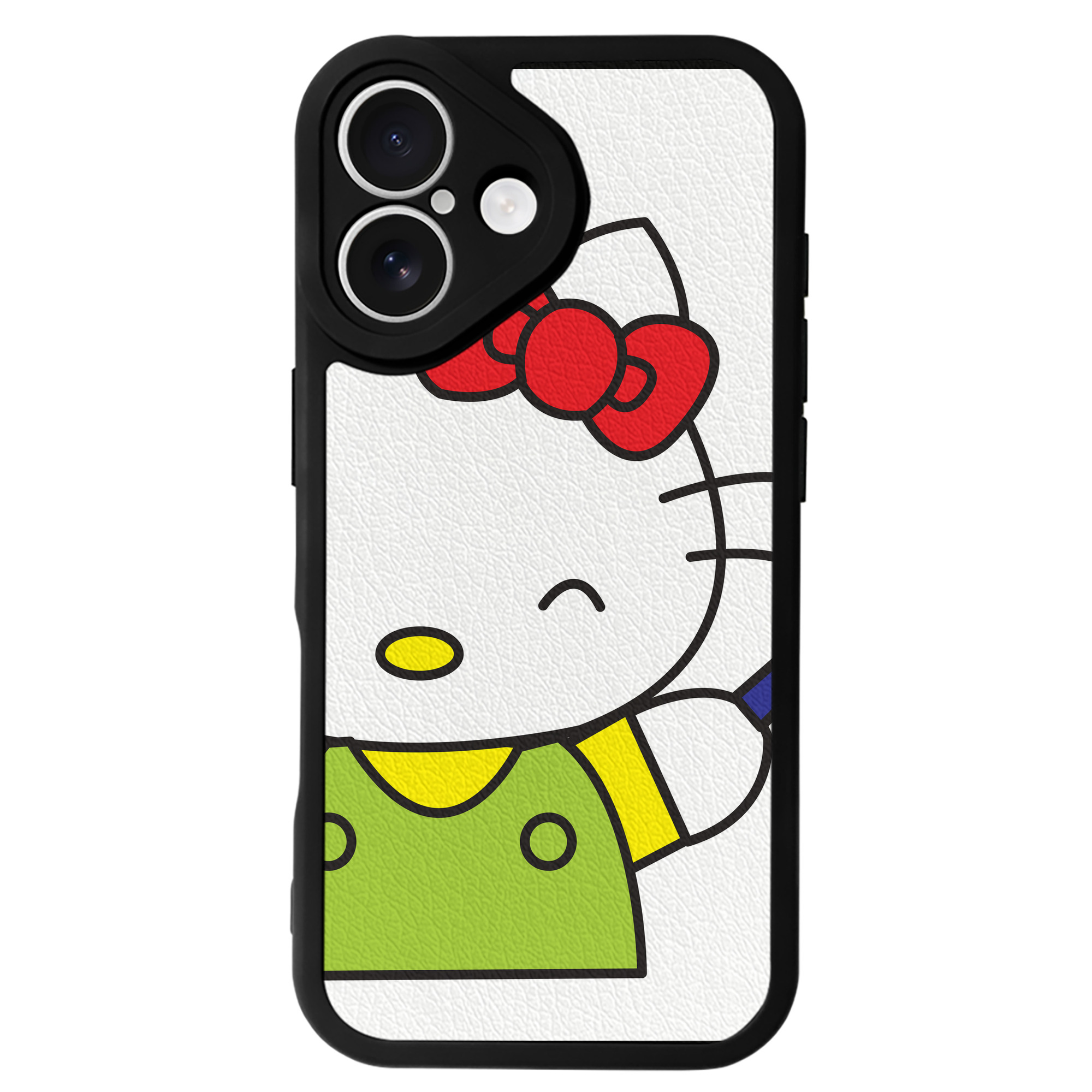 （画像用） Hello Kitty ハローキティ 【iPhone 16シリーズ対応】シリコンスマホケース（レザー調） 材質：シリコン